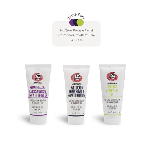 No Grow Female Facial Hormonal Hair - Value Pack