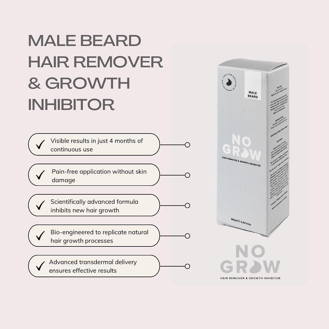 Male Beard Hair Remover & Growth Inhibitor